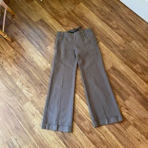 Army Green Wide Leg Pants